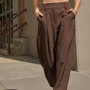 Elegant Brown Women's Pants